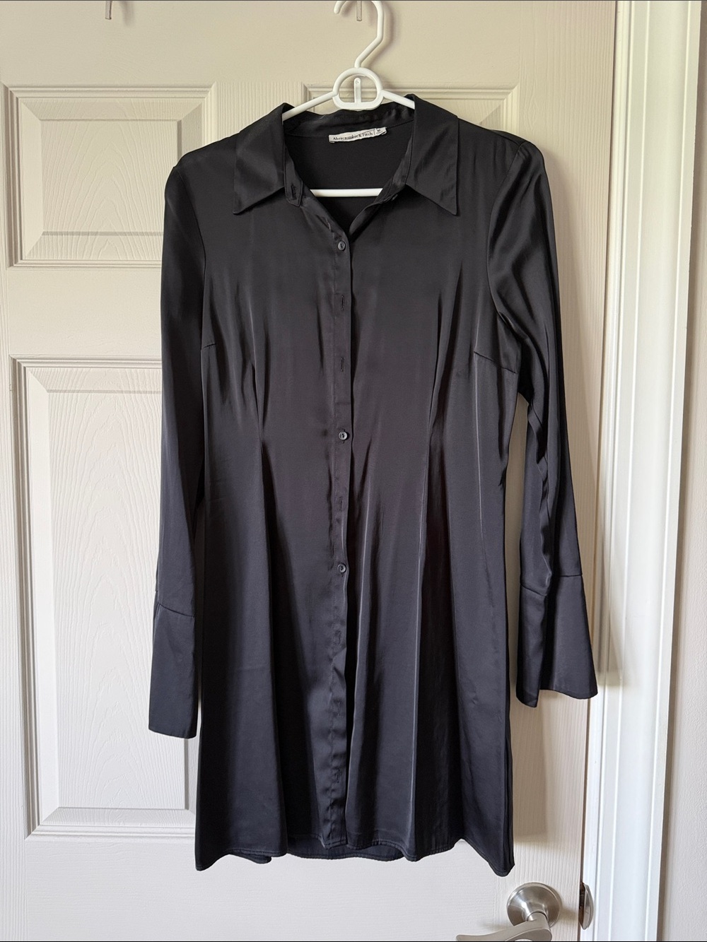Abercrombie and Fitch Tailored Satin Shirt Dress